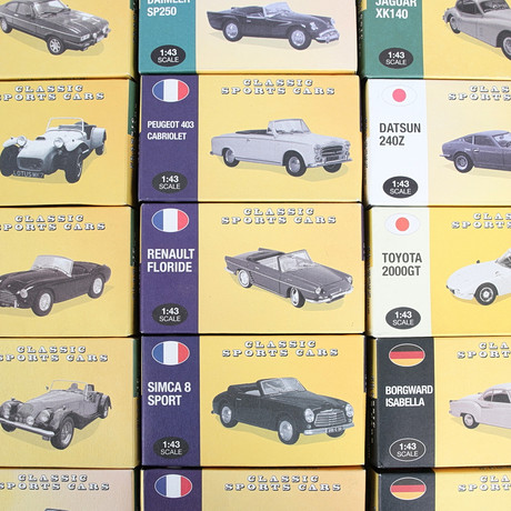 MODEL CARS, 30 pcs, Classic Sports Cars, 1:43, Atlas edition. Toys ...