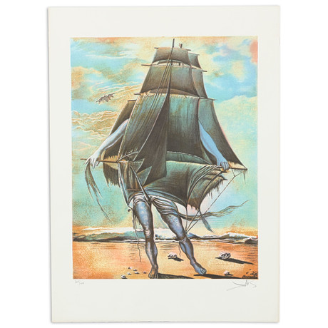 SALVADOR DALÍ (1904-89). Lithograph 'The Ship', numbered and signed in ...