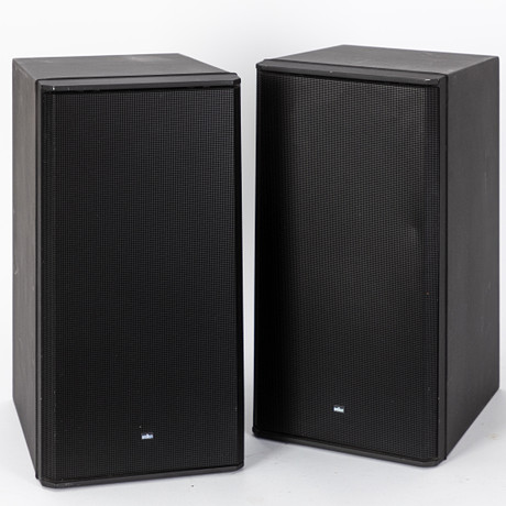 Dieter Rams for Braun, 2 L470 speakers in white (2). Miscellaneous