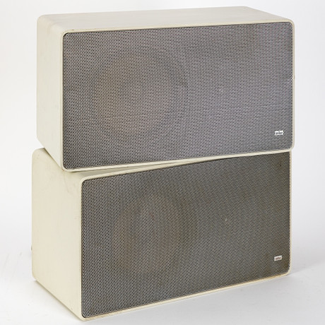 Dieter Rams for Braun, 2 L470 speakers in white (2). Miscellaneous