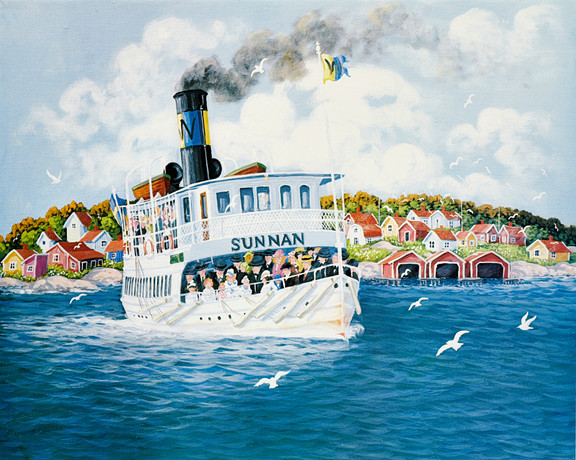 BERT HÅGE HÄVERÖ (SVERIGE, 1932–2014). (2 pieces), archipelago motif ...