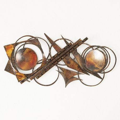 KNUD RASMUSSEN. Wall relief, metal, signed and dated 75. Art ...