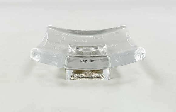 BERTIL VALLIEN. ASKFAT, glas, "Domino Silver Man", Kosta Boda.