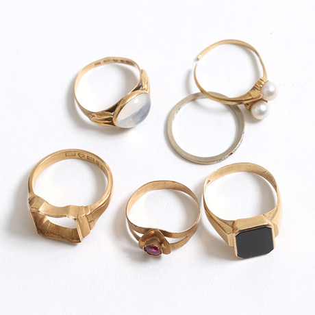 SCRAP GOLD, 18k gold, 21,67 grams. Jewellery & Gemstones - Rings ...