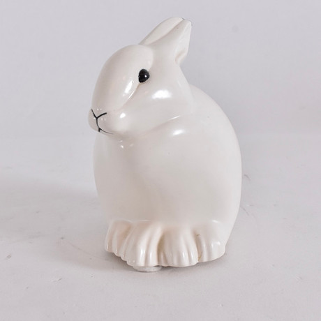 置物 Lisa Larson/Rabbit L Art - Lisa Larson for Gustavsberg. Rabbit in glazed ceramics. Late