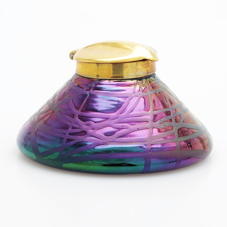 An art nouveau inkhorn, early 20th century. Glass - Utility glass ...
