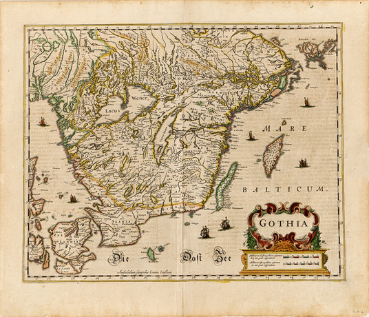 MAP. HONDIUS/JANSSONIUS, Gothia, ca 1660/70. Books, Maps & Manuscripts ...