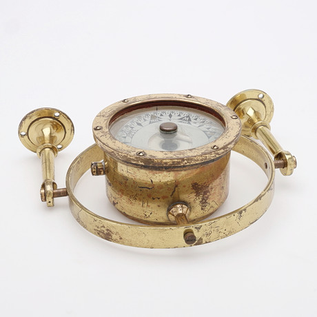 Boussole Nautique Spencer & Co. London 1905 – Reproduction Ancienne En Laiton, Avec Loupe