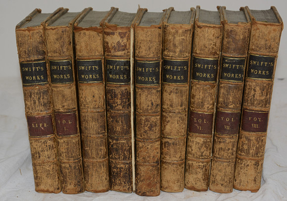 SWIFT, J. The Works of Jonathan Swift D.D.D.S.p.d. in eight volumes. på auktion hos Connoisseur Bokauktioner
