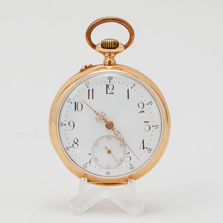 POCKET WATCH, 18k gold, total weight approx. 84,7 grams. Clocks ...