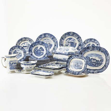 WILHELM KÅGE. Dining set pieces, 19 pieces, “Trellis”, Gustavsberg