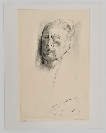 HOLGER KARLSSON. Holger Karlsson ( 1927-2003) Etsning, porträtt III, signerad och numrerad 25/60. på auktion hos Connoisseur Bokauktioner