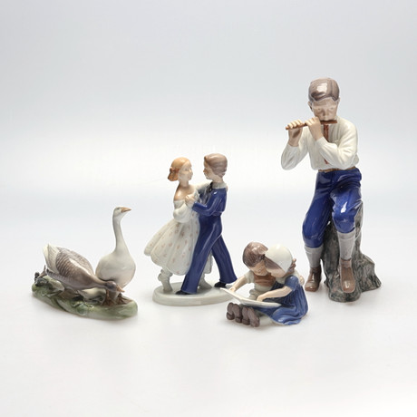 a-set-of-four-bing-gr-ndahl-porcelain-figurines-royal-copenhagen