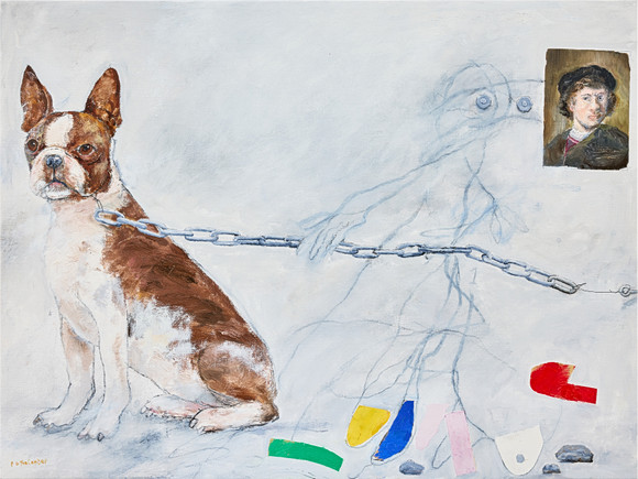 PG THELANDER. "Kedjad hund". på auktion hos Stockholms Auktionsverk Fine Art