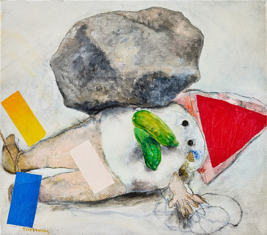 PG THELANDER. "Man med sten (tomte)". på auktion hos Stockholms Auktionsverk Fine Art