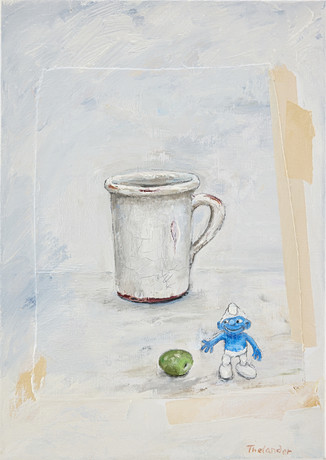 PG THELANDER. "Kopp, smurf, oliv". på auktion hos Stockholms Auktionsverk Fine Art