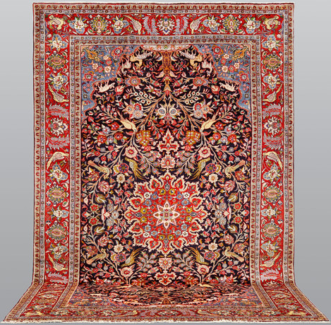 ORIENTMATTA. Figural Shahreza, 370 x 234 cm. på auktion hos Gomér & Andersson Nyköping