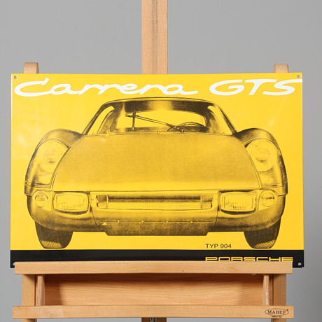 EMALJSKYLT, "Carrera GTS, typ 904, Porsche", Limited Edition, 947/1000, nytillverkad.