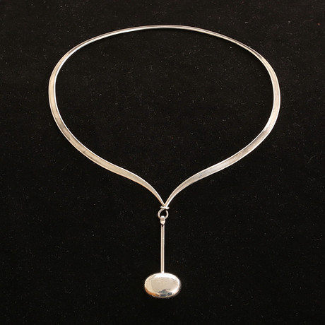 Collier Chaîne Pendentif Georg Jensen Jaqueline Rabun Cave – Occasion, Or Ou Argent ?