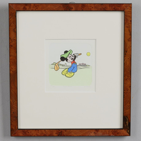 SOWA & REISER, color etchings, 2 pcs, Walt Disney, signed