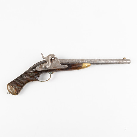 A Swedish flail lock pistol, probably mod/1850, Carl Gustafs stad's ...