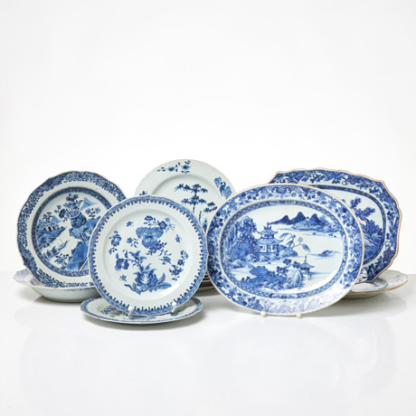 A set of 14 Chinese plates, Qianlong (1736-1795). Asiatica - Ceramics ...