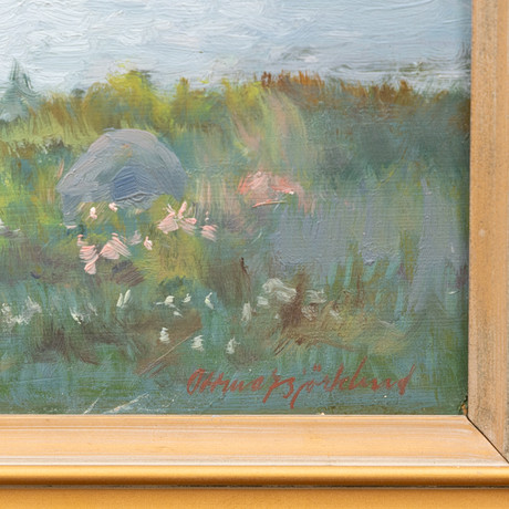 JOAQUÍN TORRENTS LLADÓ. Lake landscape. Art - Paintings - Auctionet