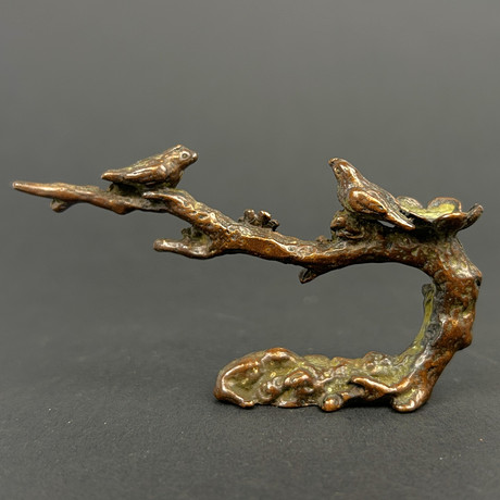 LOUISE HEDERSTRÖM. Sculpture, patinated bronze, “Two become one