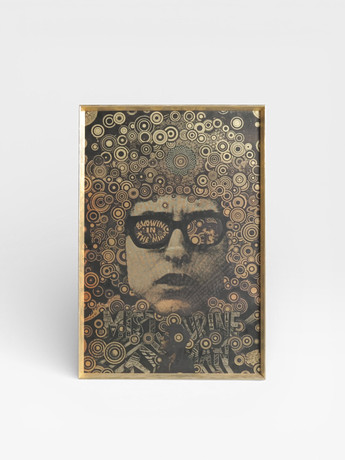 MARTIN SHARP. Affisch/metallplåt, ”Blowing in the Mind/Mister Tambourine Man”, 1976. Bob D