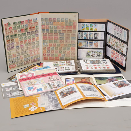 STAMP COLLECTION, stamped/unstamped, Sweden, 1800/1900/2000s. Coins ...