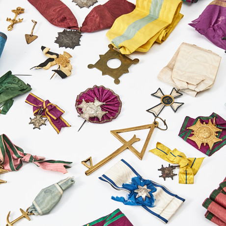ORDERS, RIBBONS, COMMEMORATIVE MEDALS, among others the Order of ...