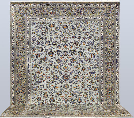 ORIENTMATTA. Grön Keshan, 368 x 270 cm. på auktion hos Gomér & Andersson Nyköping