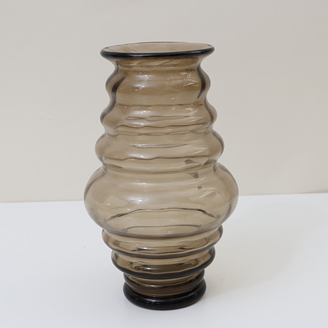 EDWARD HALD. Vas, Sandvik/Orrefors Modellnummer H47, Sodatonat glas.