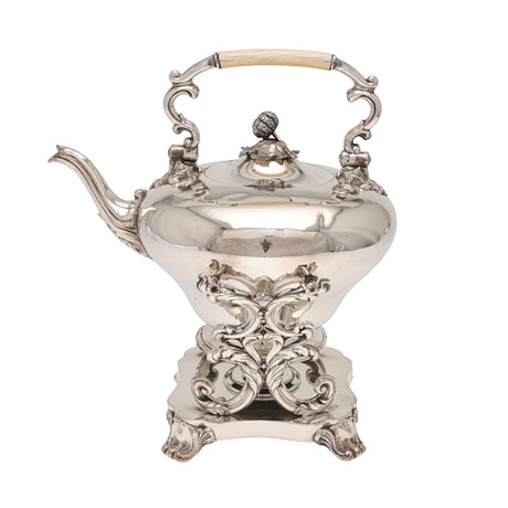ANDREA BRANZI for ALESSI. 'Mama O-Kettle' kettle. Silver & Metals