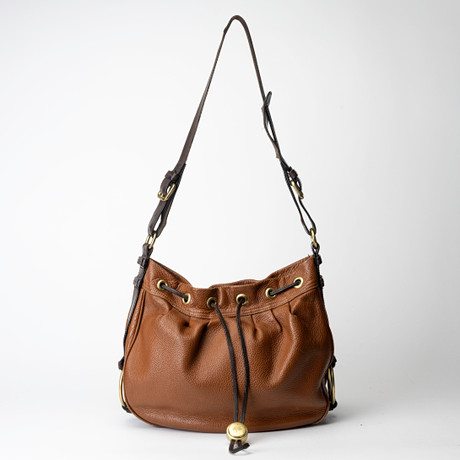 Sac à Main En Cuir Pierotucci Italie - Vintage, Couleur Bleu - Occasion TBEG (Très Bon État Général)