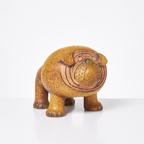 LISA LARSON. A figurine, “Bulldog”, from the series “Stora Zoo