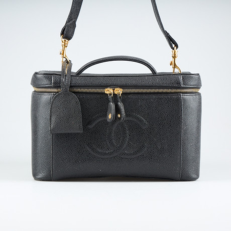 CHANEL, Vanity case, caviar leather, 1997-1999.