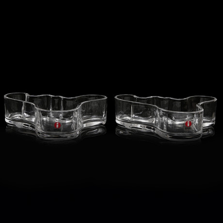 ALVAR AALTO. COUPLE TOASTS “SAVOY” IITTALA, FINLAND. Glass - Utility ...