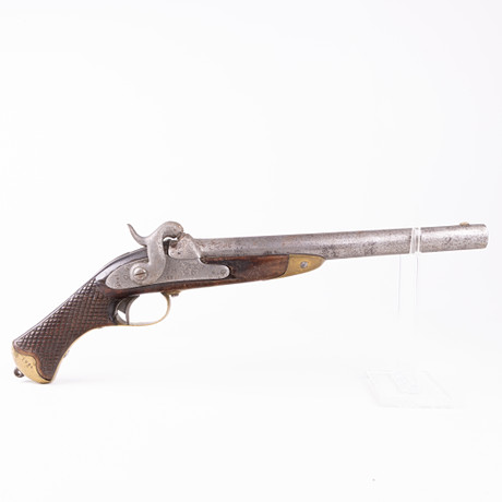 SLAGLÅSPISTOL, m/1850 flankör, Husqvarna, Sverige, 1800-tal.
