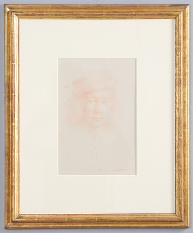 ROBERT (ROBBIE) WRAITH (B. 1952). PORTRÄTT AV EN MAN I EN HATT I 1500-TALSSTIL.