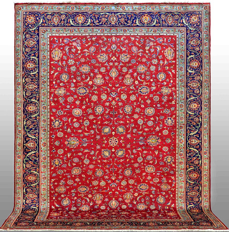 ORIENTMATTA. Keshan fine, 374 x 277 cm. på auktion hos Gomér & Andersson Norrköping