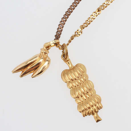 HALSKEDJA OCH 2 HÄNGEN, 18k guld, 5,7 gram.