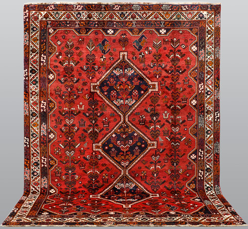ORIENTMATTA. Figural Gashgai, ullvarp, 300 x 220 cm. på auktion hos Gomér & Andersson Norrköping
