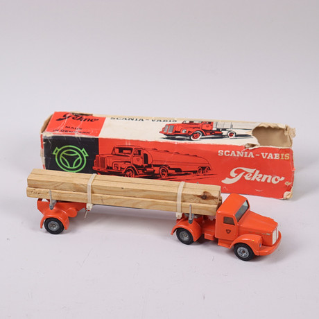 Miniature Tekno 1/50 - Camion De Pompiers Volvo Falck Zonen - Occasion (sans Boîte)
