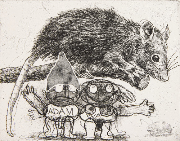 PG THELANDER. "Man - Kvinna - Mus" (Variant). på auktion hos Stockholms Auktionsverk Fine Art