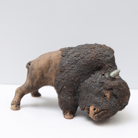 GÖRAN ANDERSSON. För Uppsala Ekeby. Bisonoxe, 2 st. Keramik