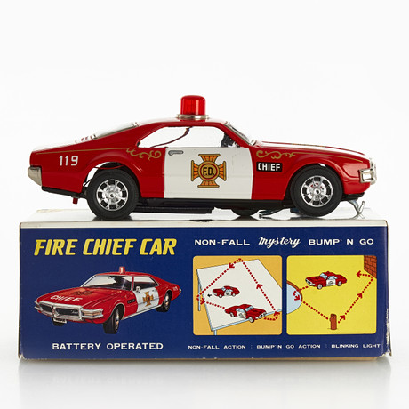 NOMURA TOYS, toy car, “Mystery action car. Fire Chief”, a