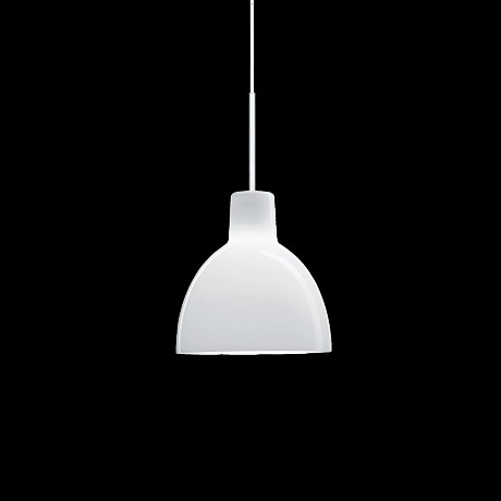 LOUIS POULSEN. ”Toldbod” mini pendel. Vitt glas.