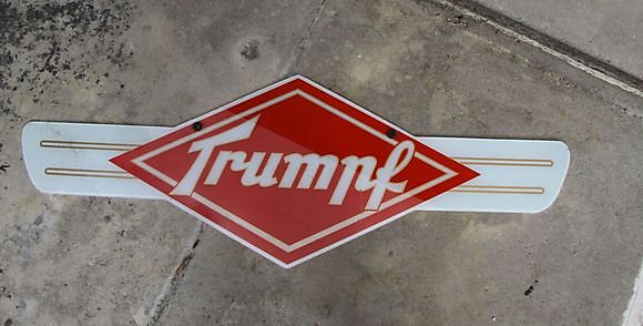 ADVERTISING SIGN TRUMPF. Glass - Other - Auctionet