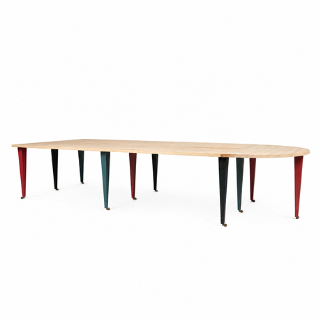 CONFERENCE TABLE, “Bekant”, 140 x 140 cm, birch veneer, white